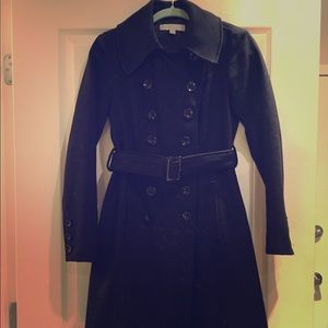 Black New York & Co double-breasted peacoat